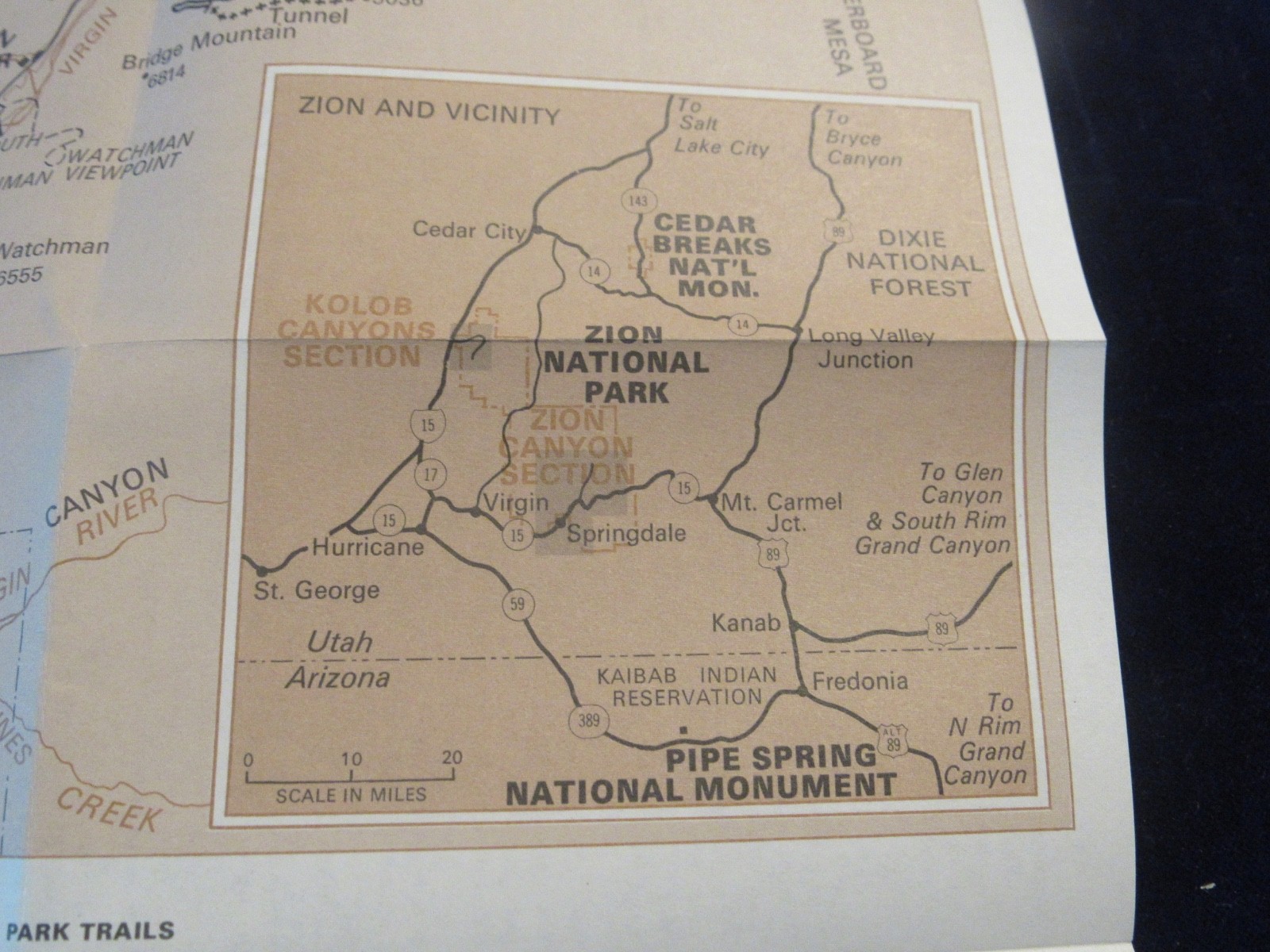 Vtg 1963 & 73 Zion National Park Travel Brochure Lot of 2 US Dept Interior C773