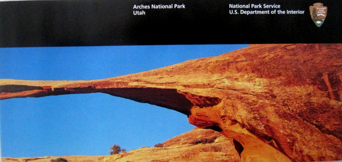 Arches National Park Utah National Park Service Unigrid Brochure Map