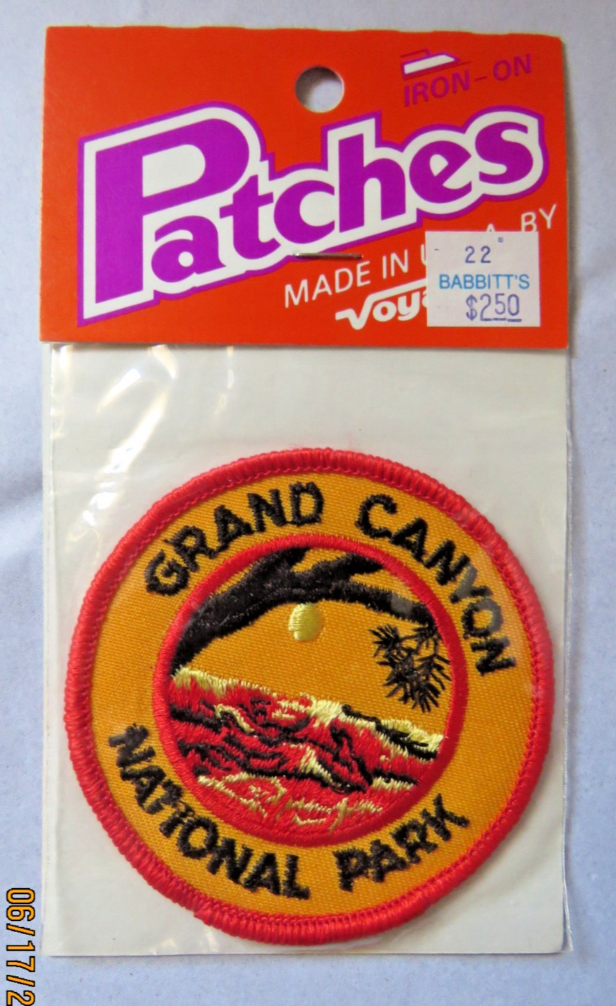 NIP Grand Canyon National Park View From Under Tree Voyager Iron-on Round Patch