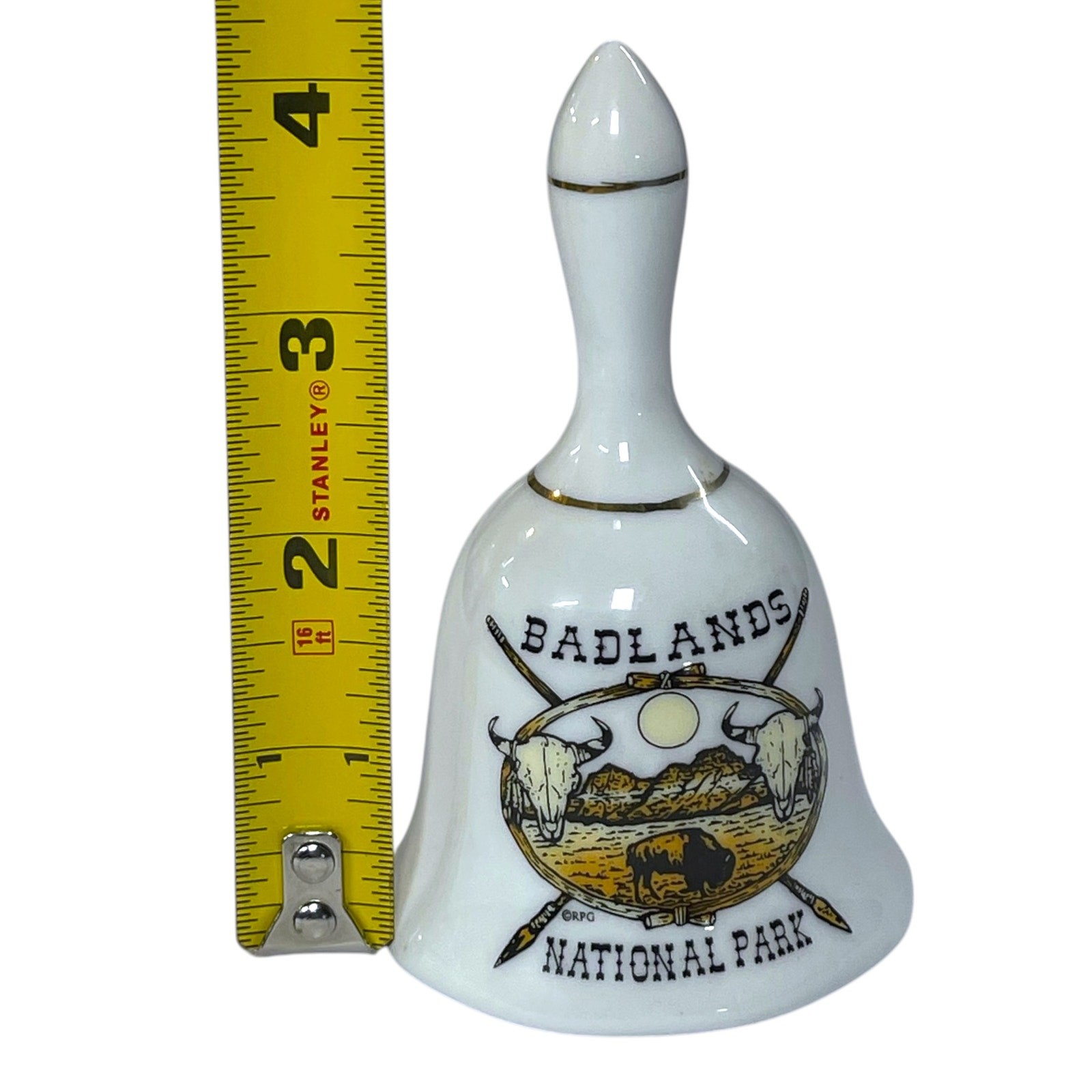 Badlands National Park Souvenir Bell Porcelain Made in China 4.5”