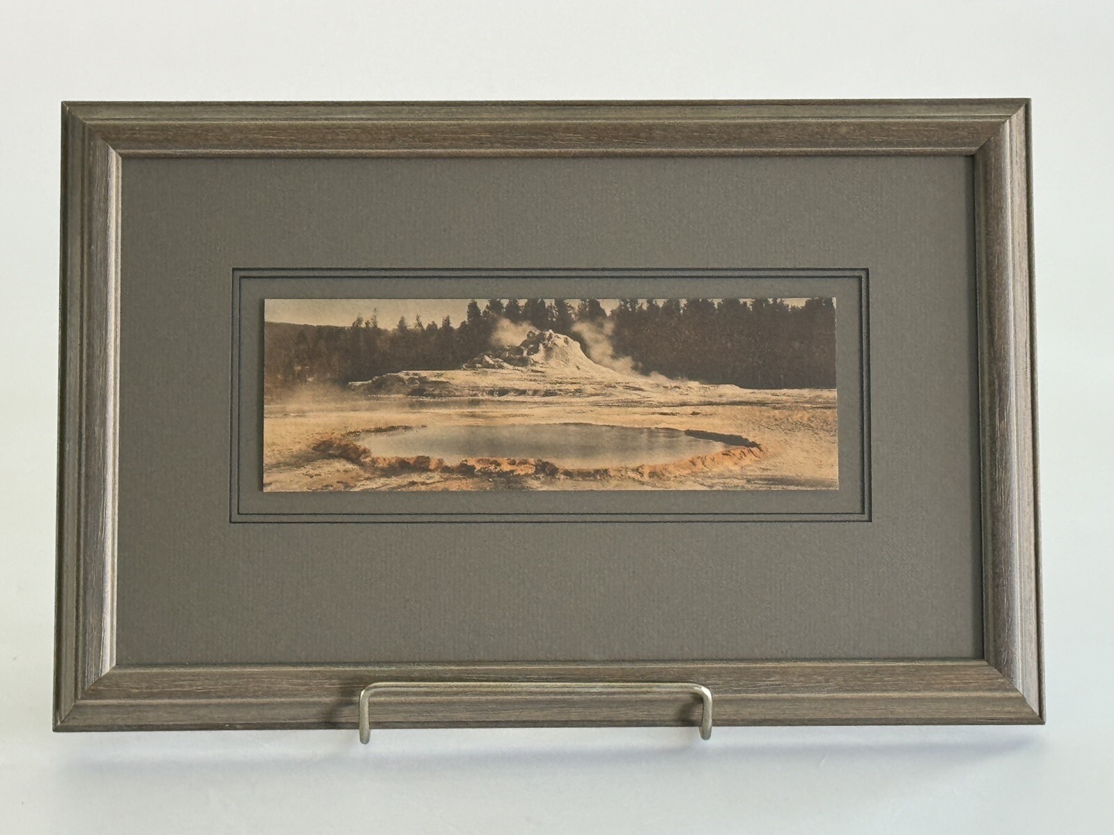J.E. Haynes – Yellowstone National Park Hand Painted Picture -Castle Well & Cone