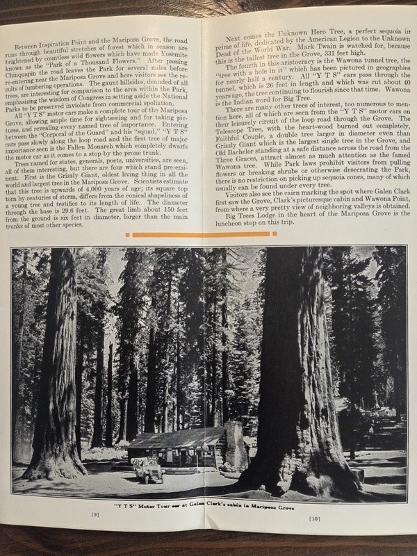 1925 Yosemite Transportation System All-Year-Round National Park California