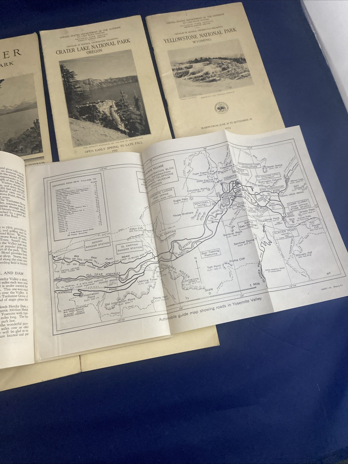 Lot of 6 NATIONAL PARK Guide Books from 1932 & 1933 – VG+ Yosemite Glacier +