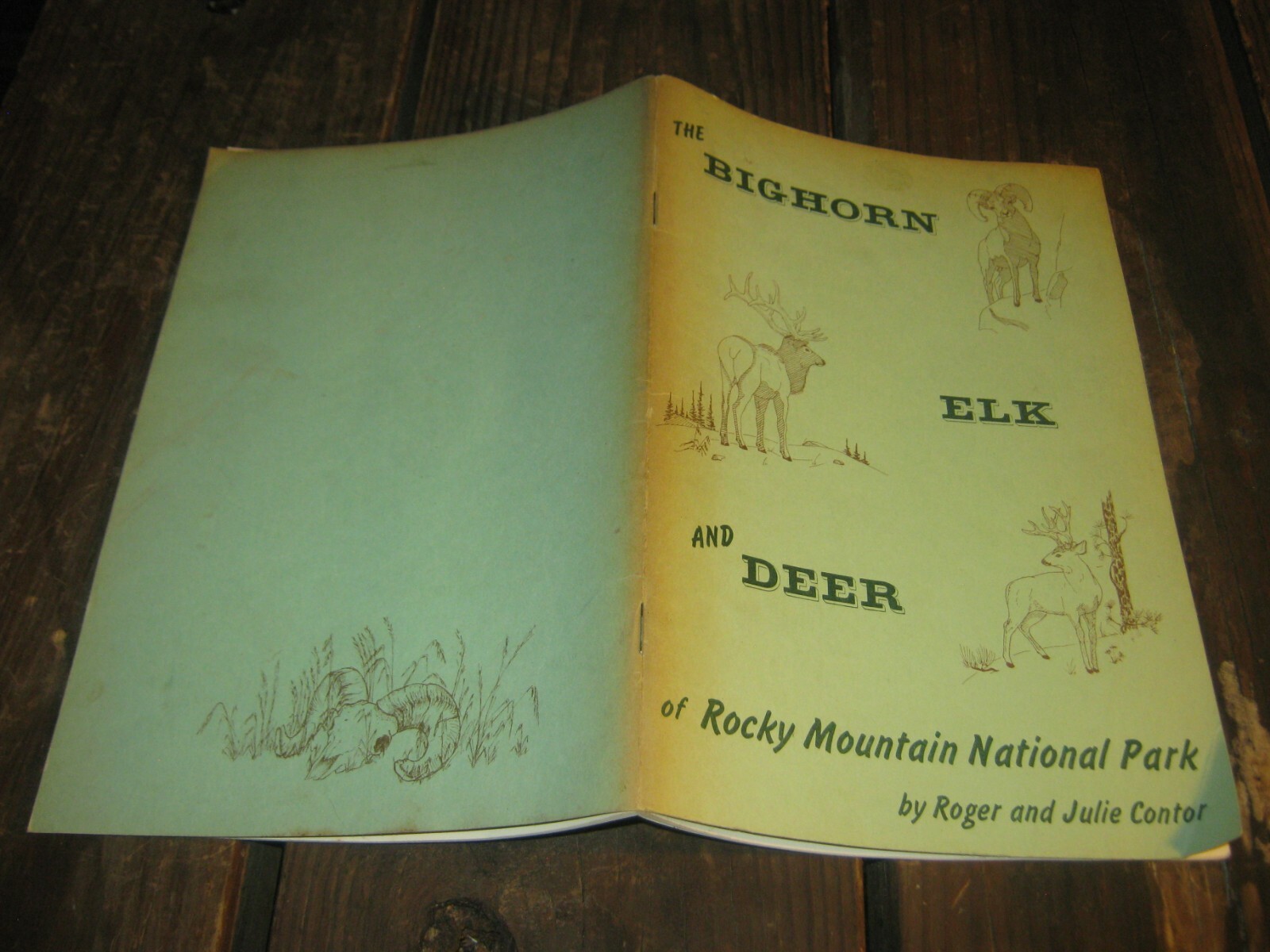1968 Bighorn Elk and Deer Rocky Mountain National Park book Julie & Roger Contor