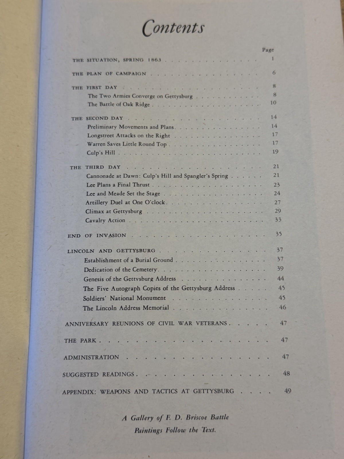 Vintage Gettysburg National Park Service Military Park Booklet 1962 Illustrated