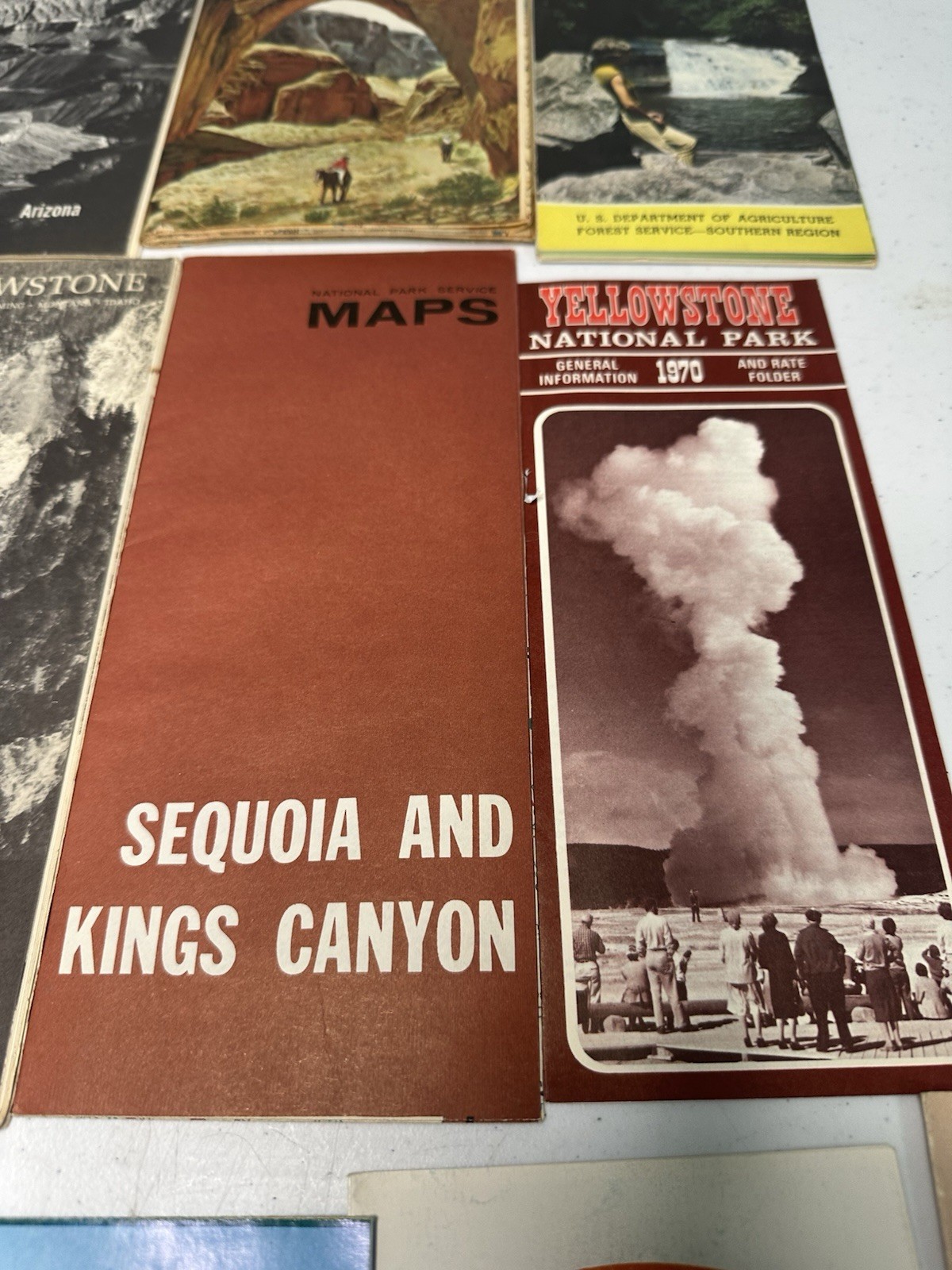 NATIONAL PARKS BROCHURES 1960’s-70’s Yellowstone National Forrest’s Lot Of 19