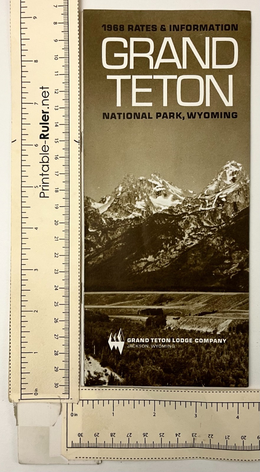 1968 Grand Teton National Park Wyoming Rates Information Vintage Travel Brochure