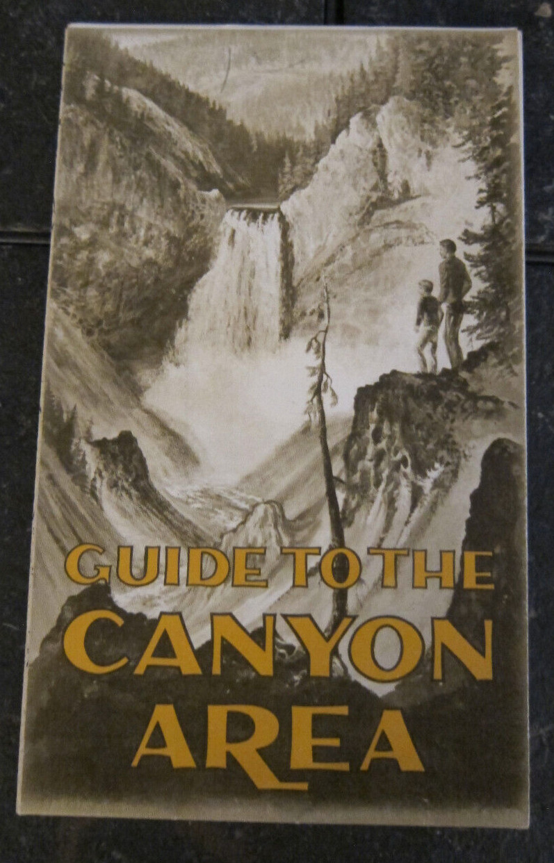 1967 Vintage Brochure Yellowstone National Park Canyon Area
