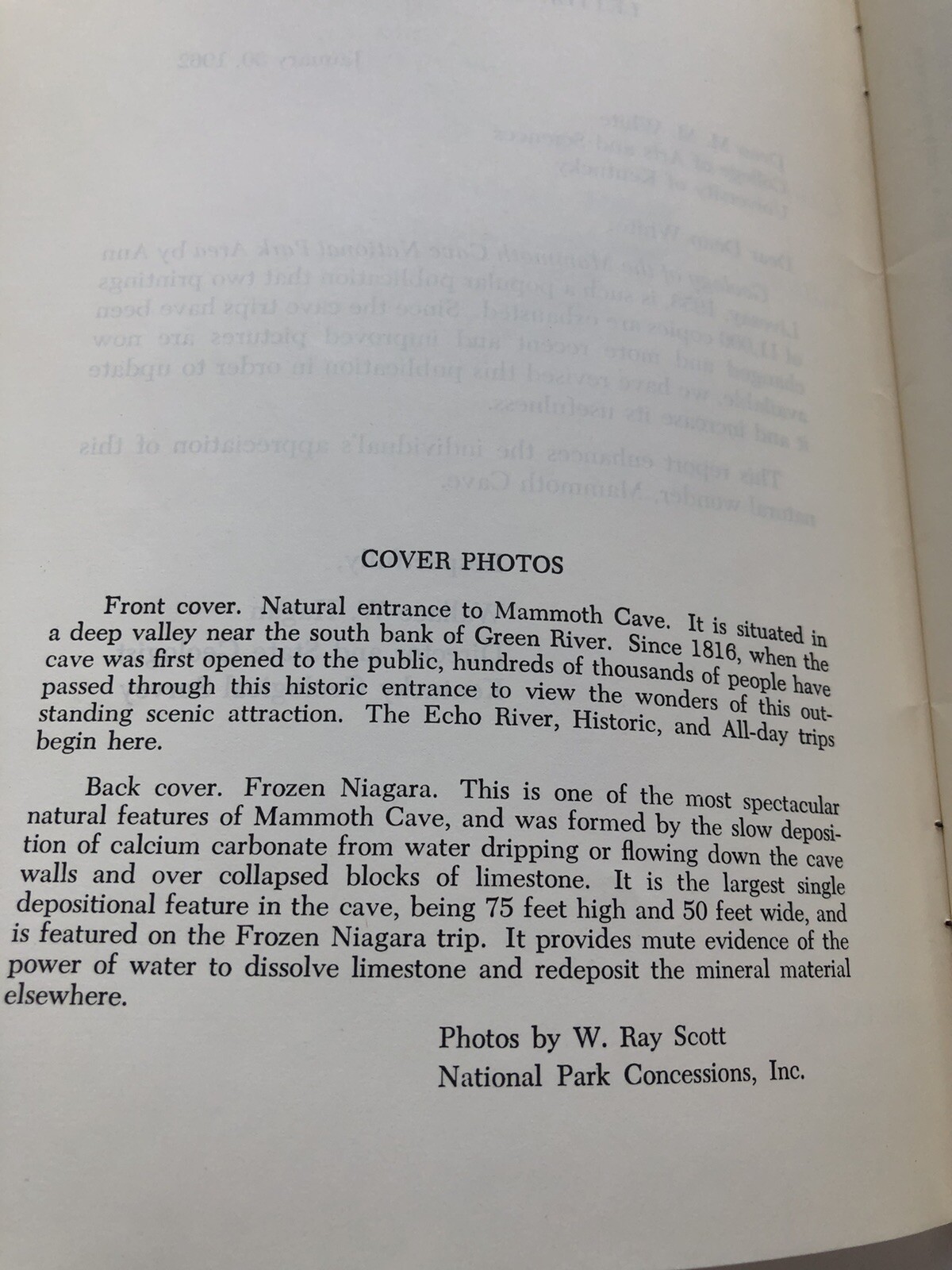 Geology of Mammoth Cave National Park Area Kentucky Geo Survey Booklet 1962