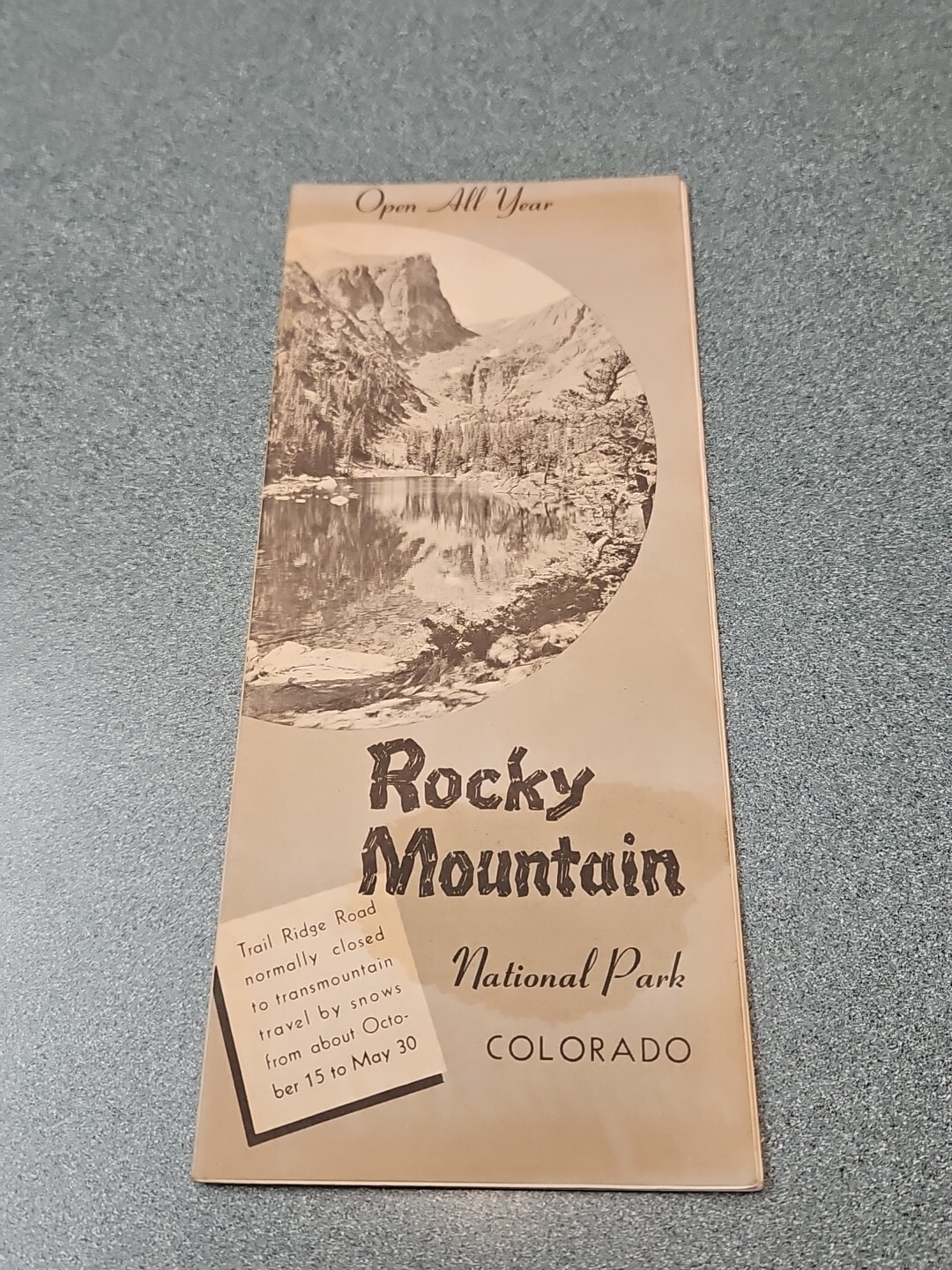 ROCKY MOUNTAIN NATIONAL PARK Brochure 1957