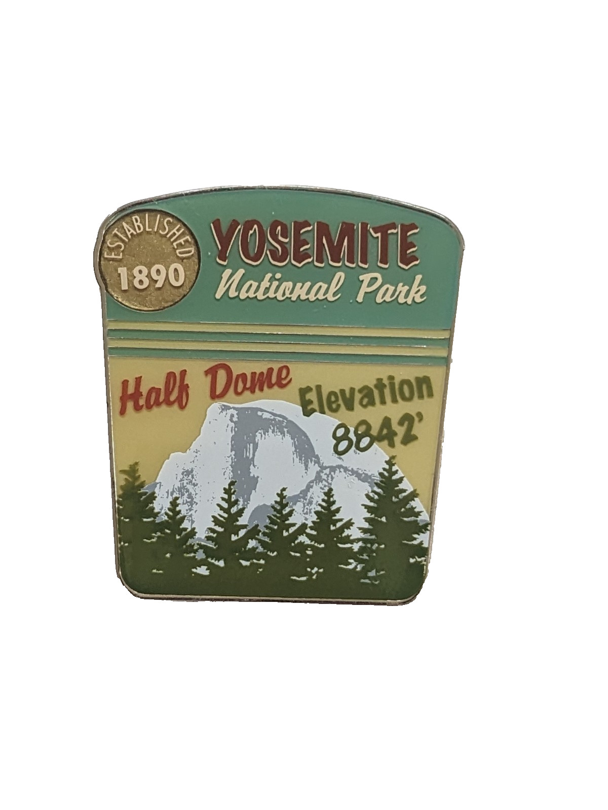 Yosemite National Park Souvenir Magnet Half Dome Elevation 8842 California CA