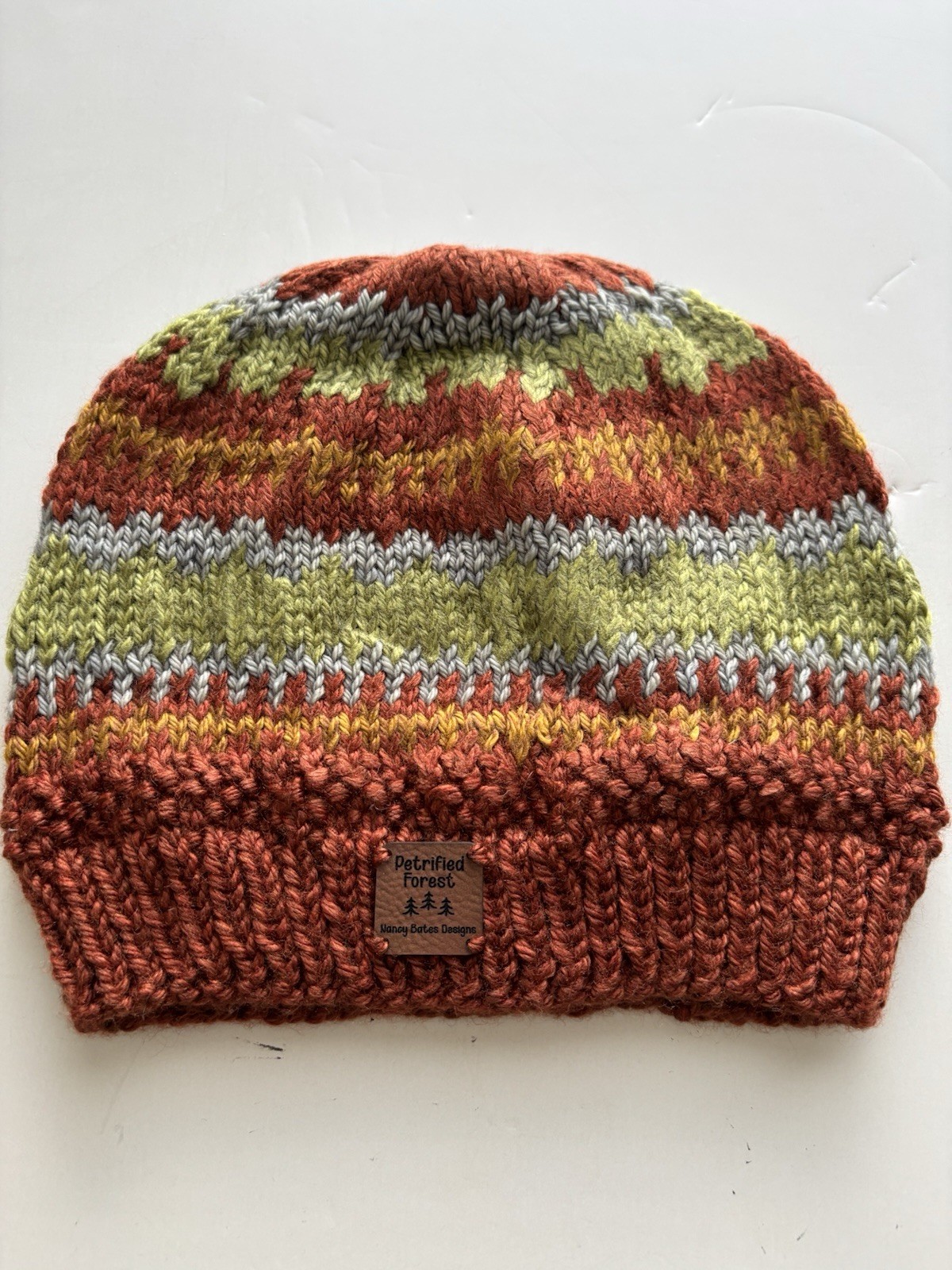 Hand Knit National Park Beanies: Petrified Forest, Adult medium