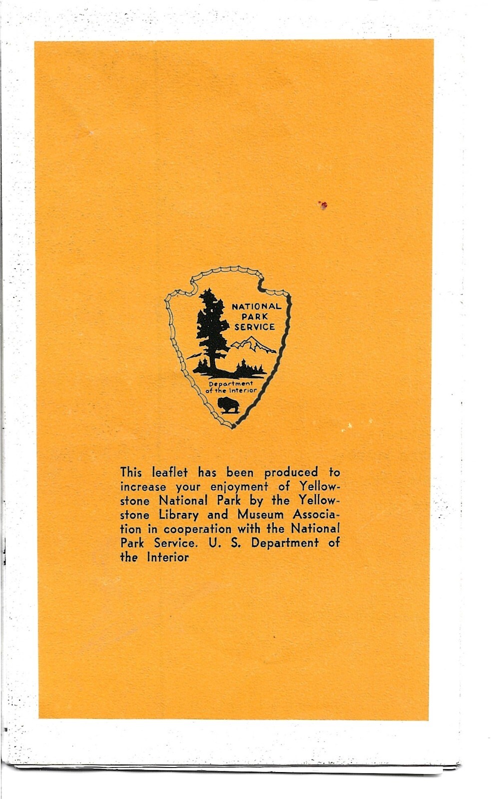 1967 YELLOWSTONE NATIONAL PARK ~ GUIDE TO THE CANYON AREA VG CONDITION