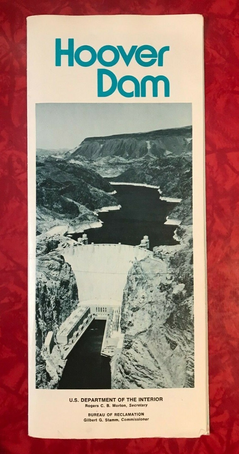 HOOVER DAM NEVADA 12-page BROCHURE 1974