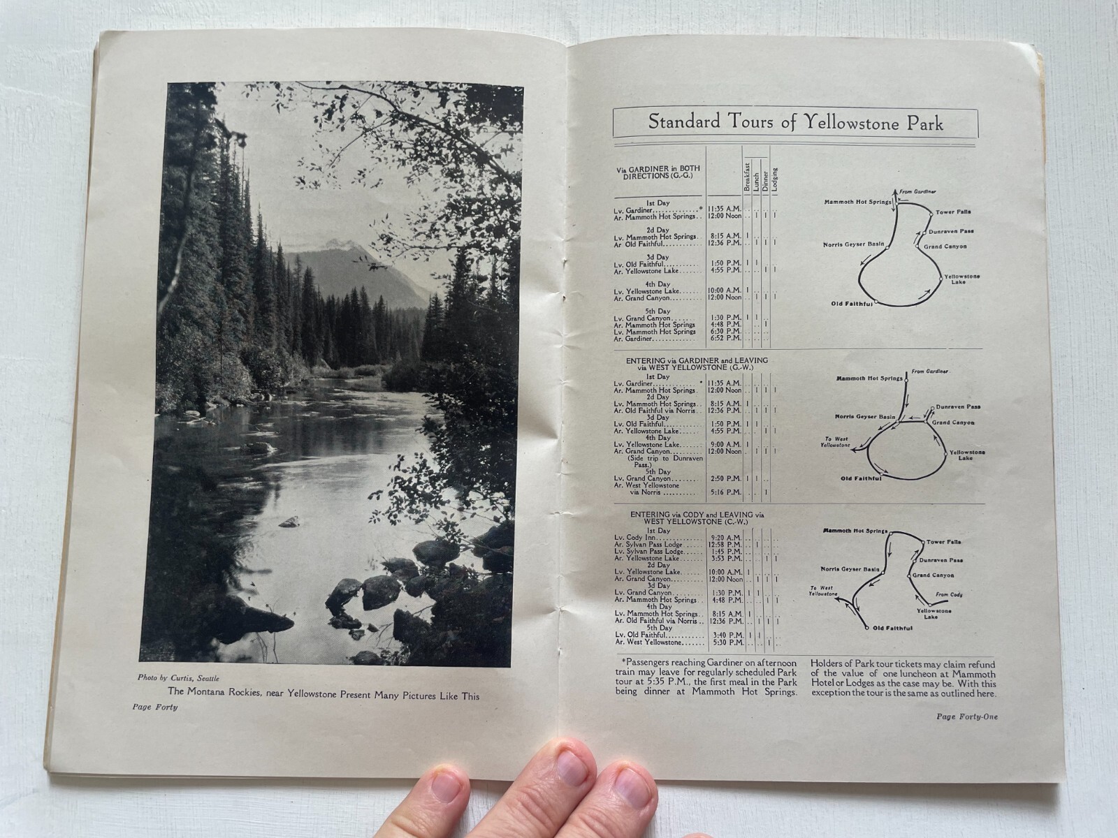 1925 Yellowstone National Park Travel Brochure / Guide by Northern Pacific Rail