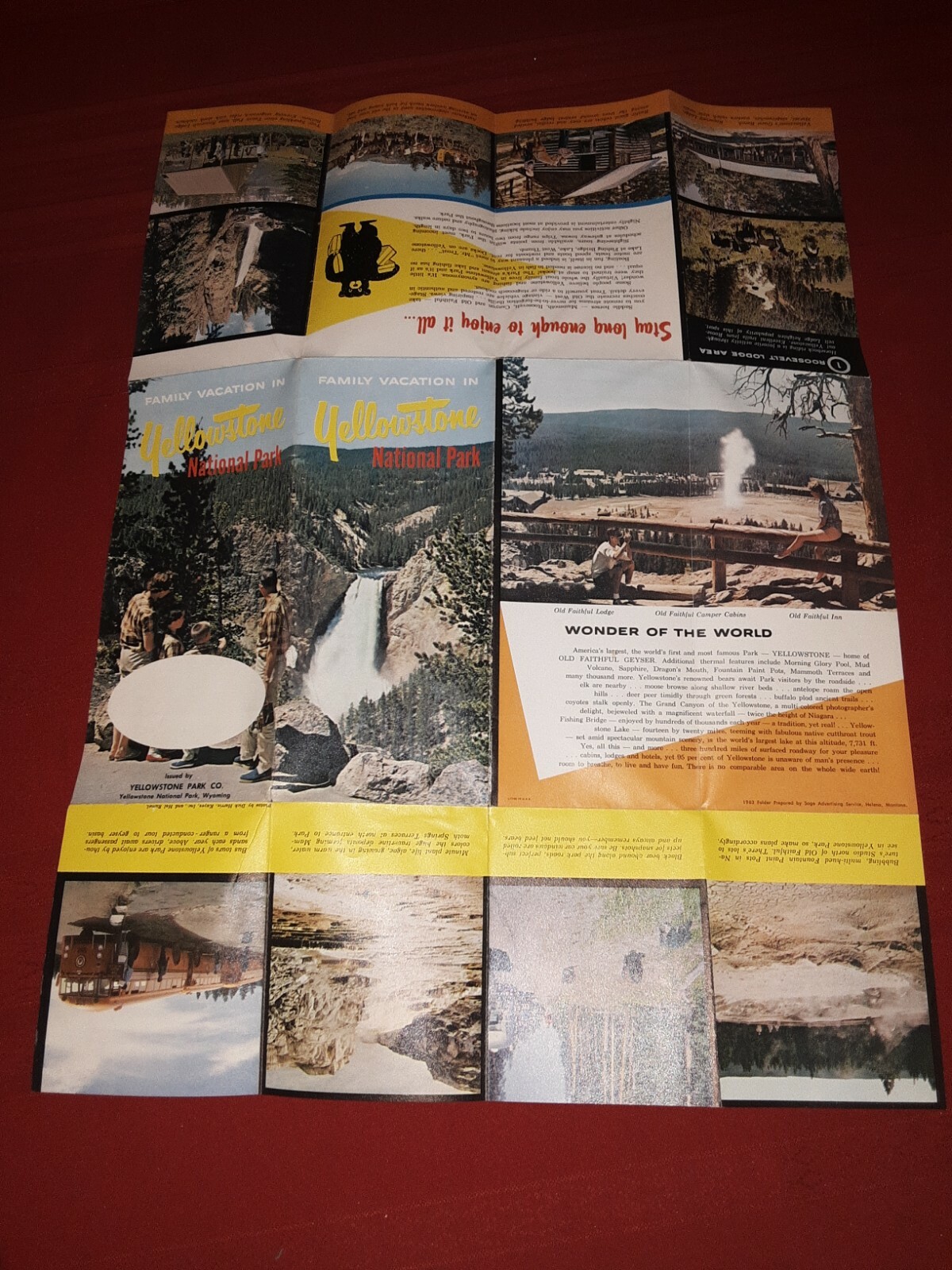 Yellowstone National Park Booklet 1963