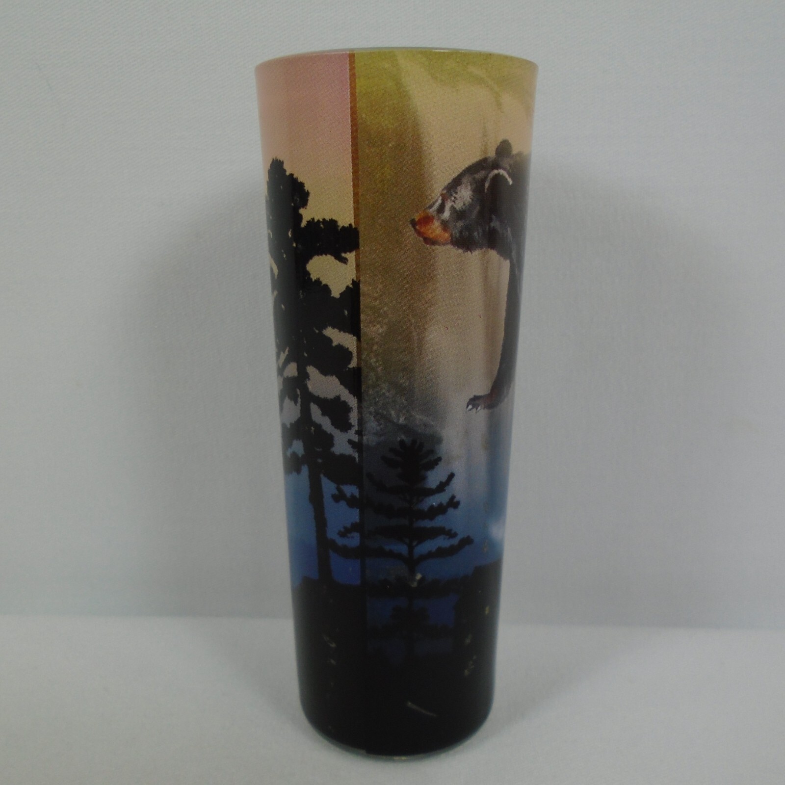 Great Smoky Mountains Black Bears Souvenir Shot Glass Gatlinburg Pigeon Forge Lg