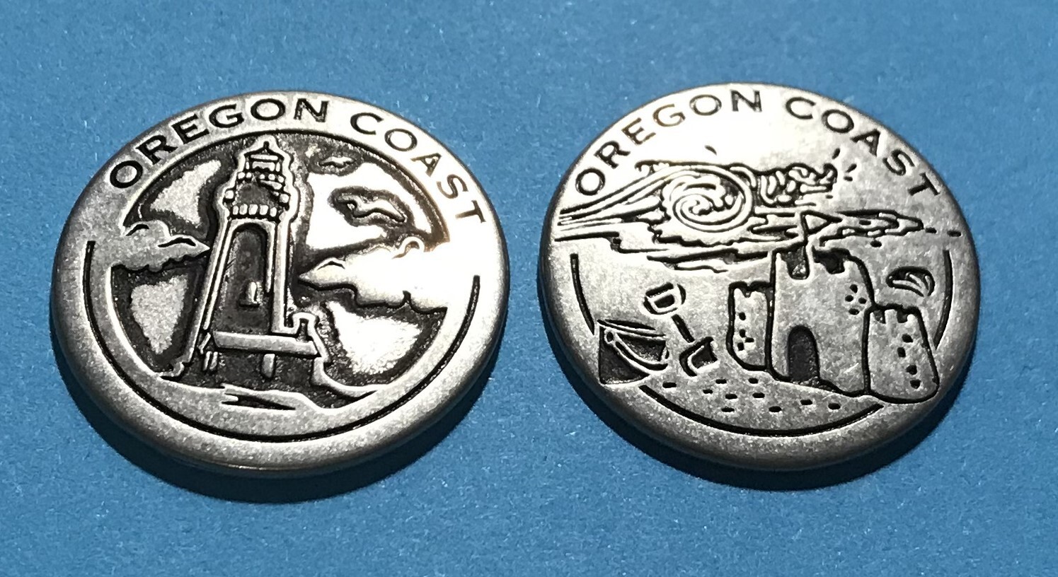 Oregon Coast Lighthouse/Sand Castle Token