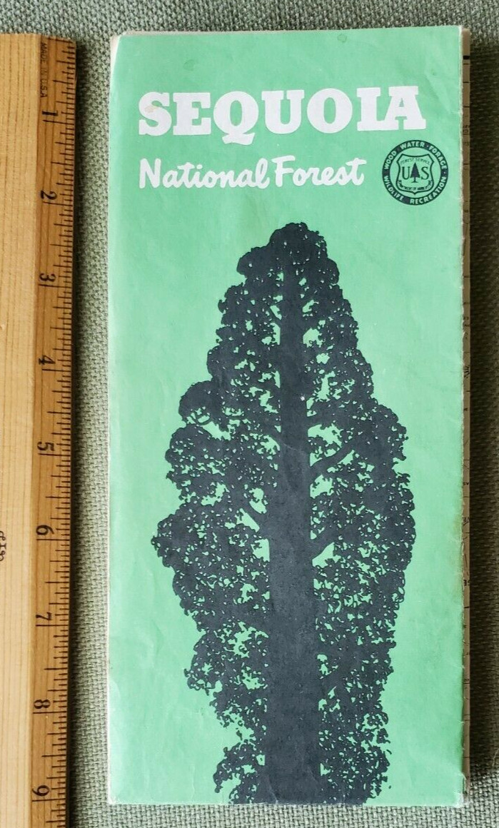 Vintage 1978 Sequoia National Forest Map – Forest Service Dept of Agriculture