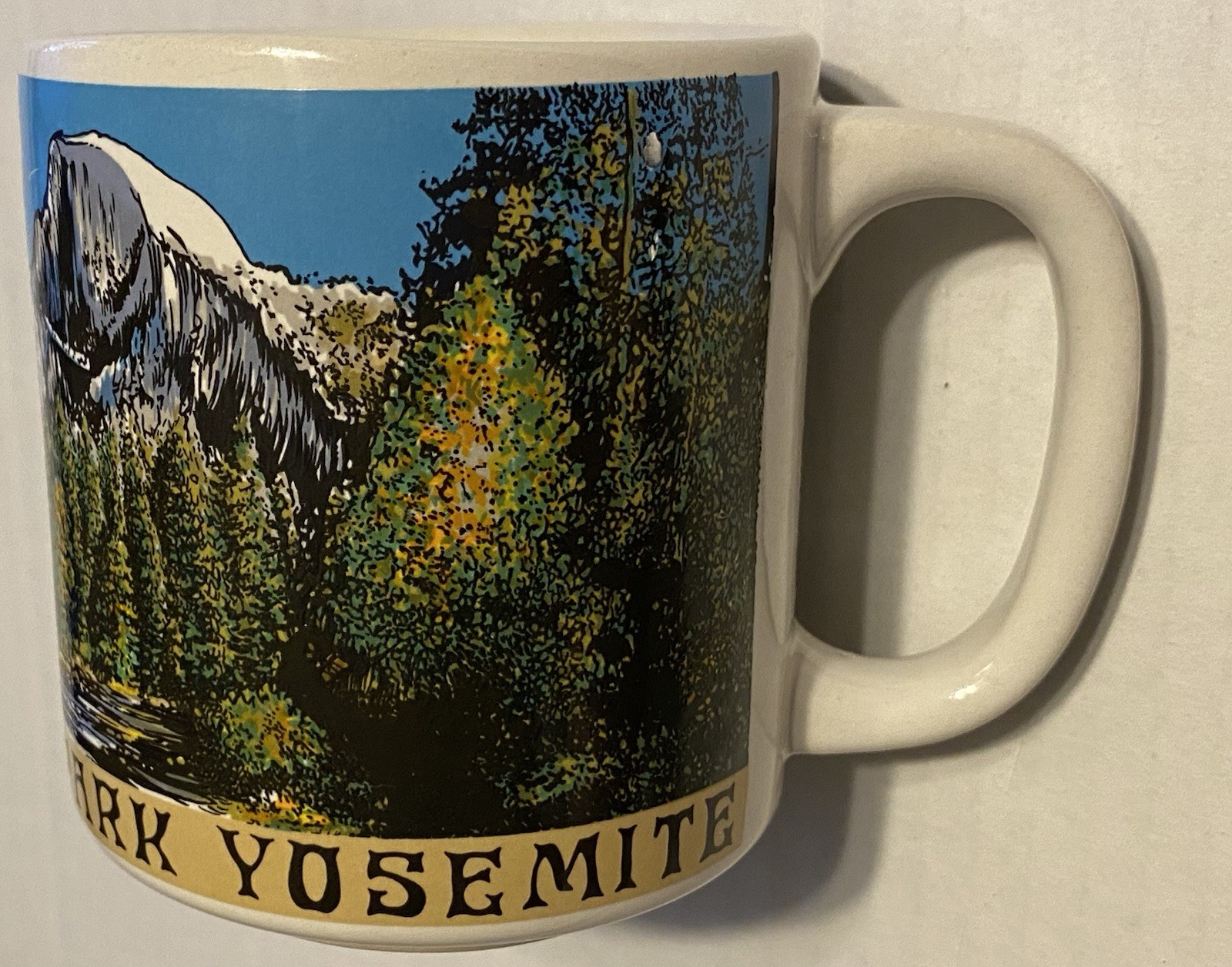 VTG Yosemite National Park California Waterfall Coffee Tea Cup Ceramic Mug 8oz