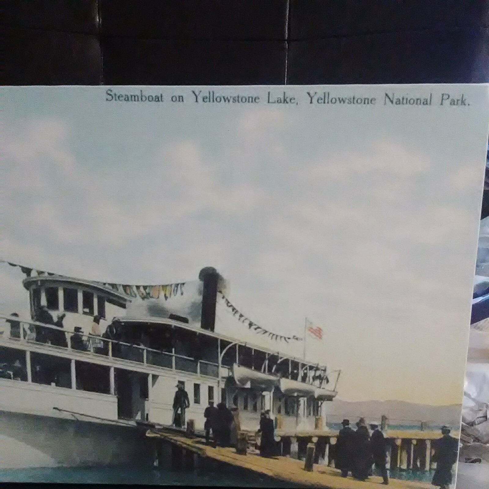 STEAMBOAT ON YELLOWSTONE LAKE, YELLOWSTONE NATIONAL PARK PICTURE ON CANVAS!