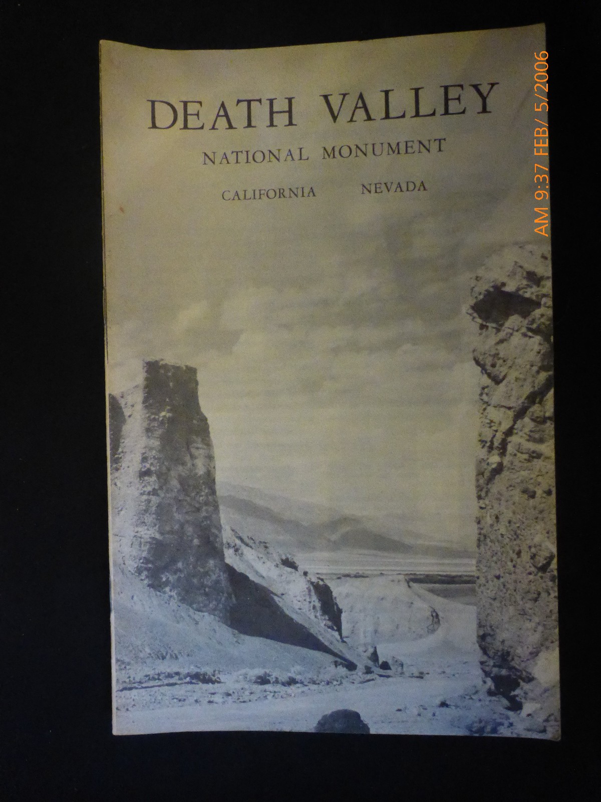 Vintage 1961 Death Valley National Monument Map Brochure Tourist Sightseeing