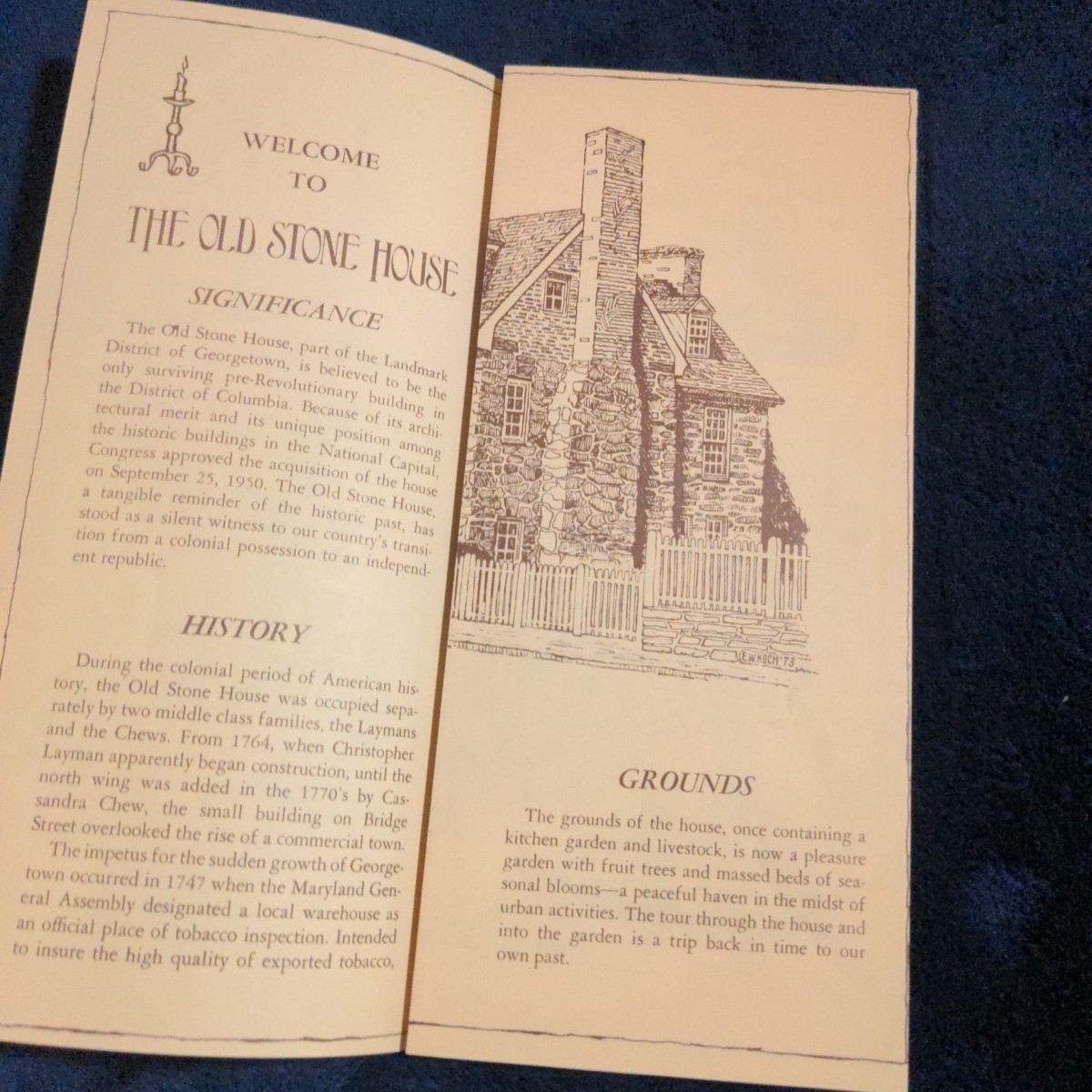 Old Stone House Brochure, Washington DC Georgetown National Park Service 1970s