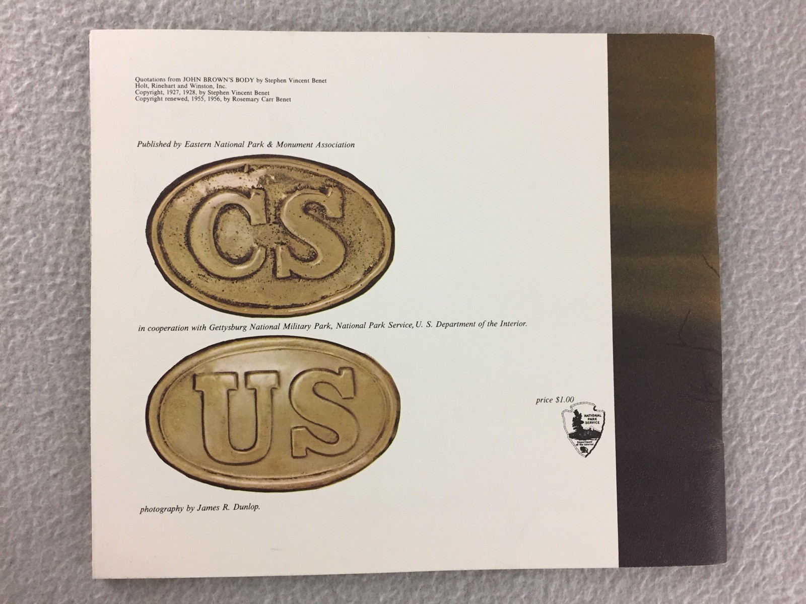 Gettysburg High Water Mark of The Confederacy Booklet 1963 Eastern National Park