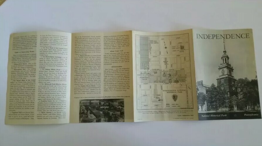 1956 – INDEPENDENCE NATIONAL HISTORICAL PARK Pennsylvania – Souvenir Pamphlet
