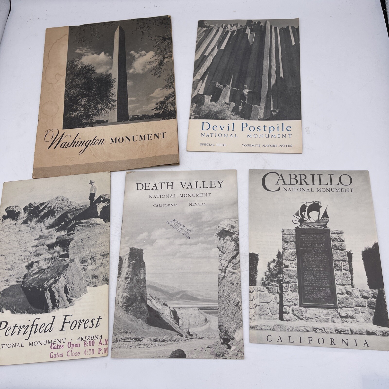 Lot National Park Booklets Jefferson Memorial Gettysburg Statue Liberty Monument