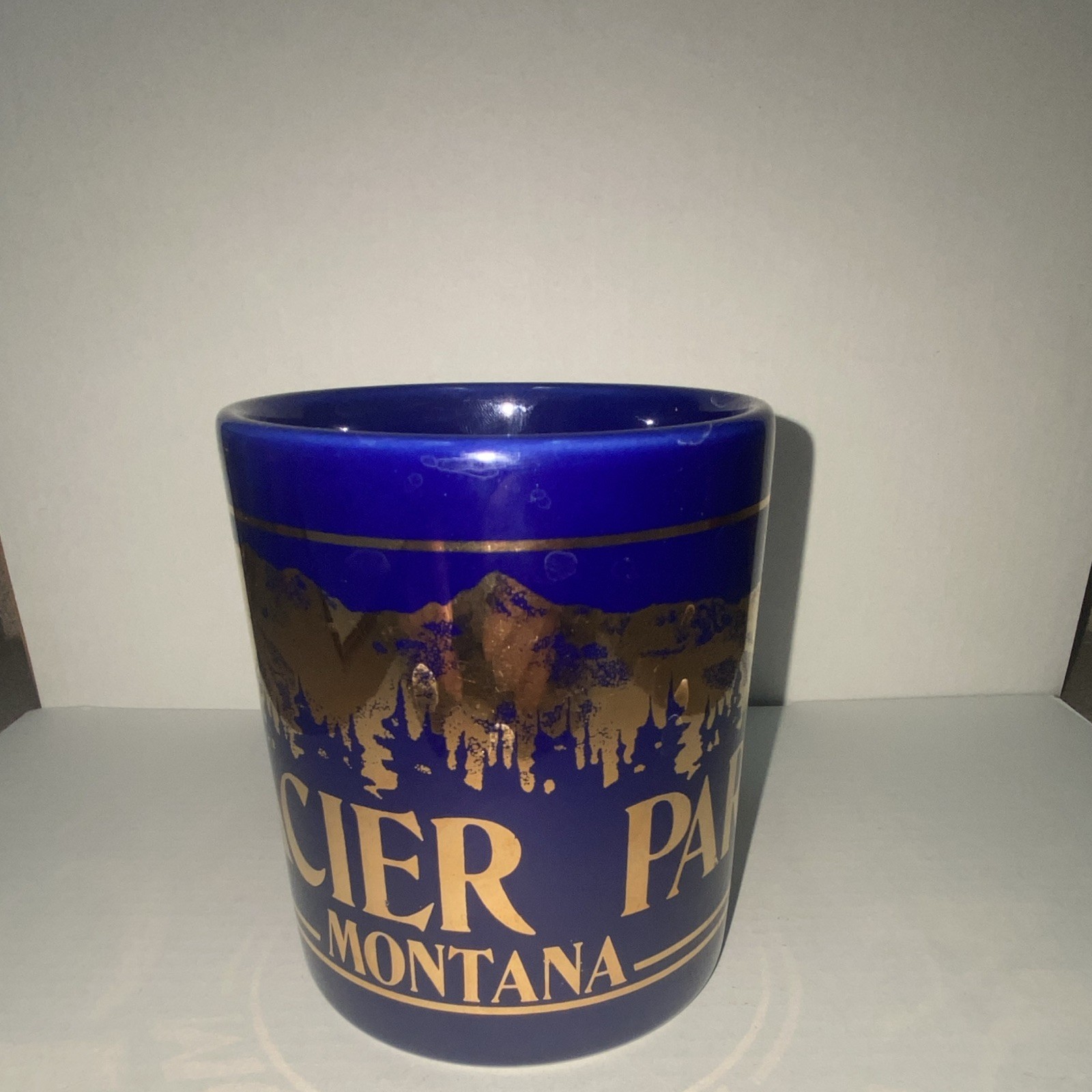 Glacier Park Montana Blue Coffee Souvenir Mug, National Parks Theme