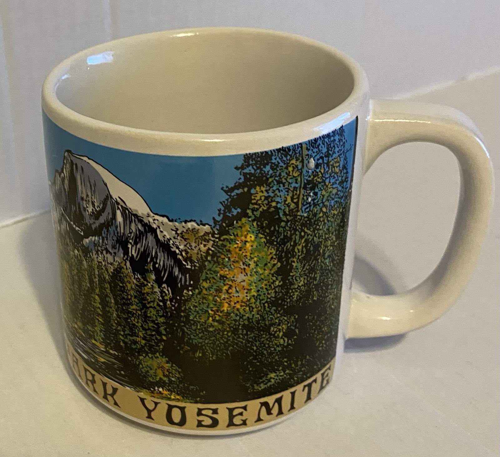 VTG Yosemite National Park California Waterfall Coffee Tea Cup Ceramic Mug 8oz