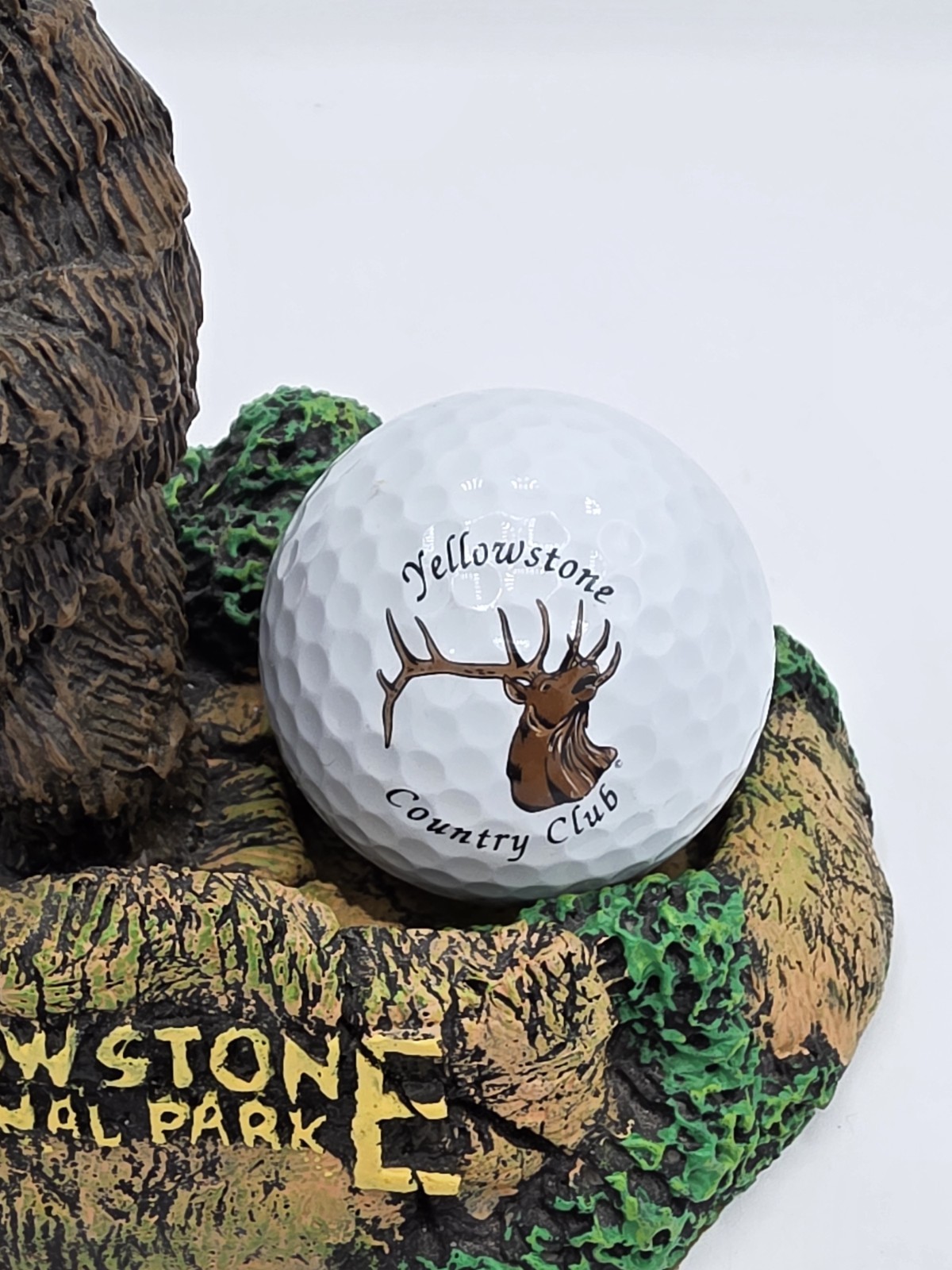 Vintage Yellowstone National Park Bear Figurine & Yellowstone Country Club Ball