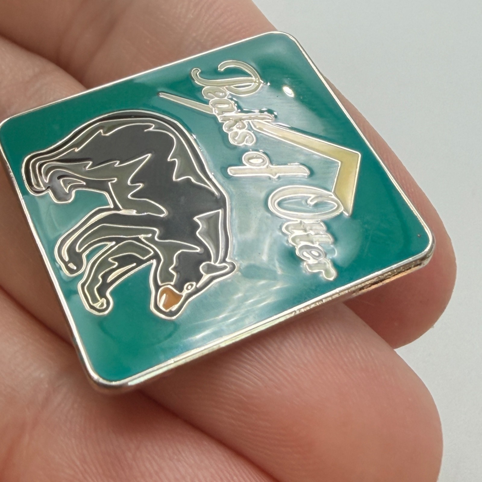 Peaks of Otter Virginia Lapel Pin Black Bear Blue Ridge Parkway Vintage