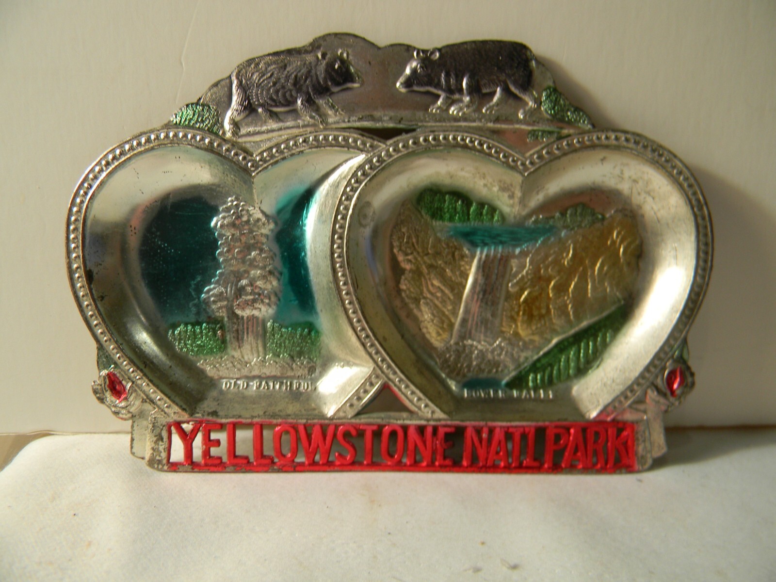 1960’S YELLOWSTONE NATIONAL PARK MRTAL ASHTRAY JAPAN MINT WITH TAG
