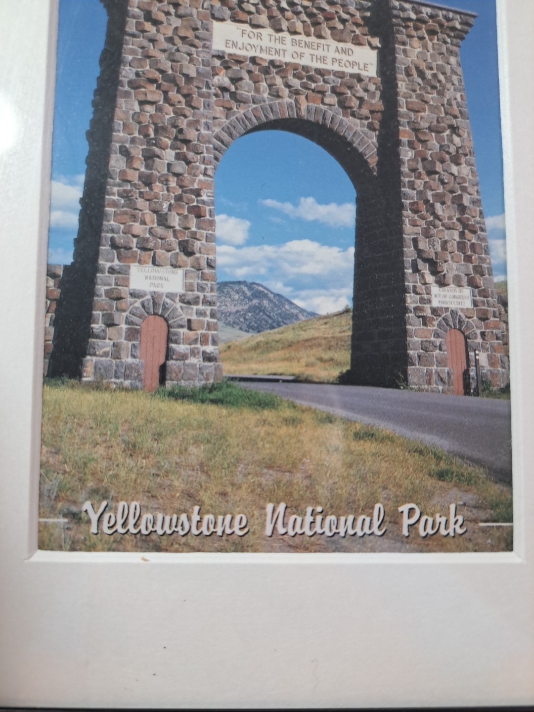3 Framed Souvenir Prints Or Postcards Of Yellowstone National & Grand Teton Park
