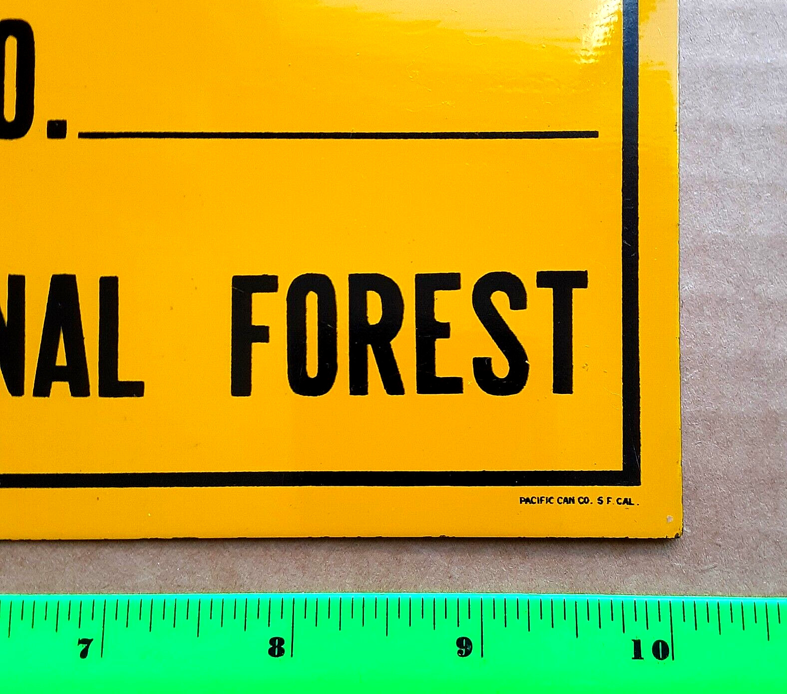 Original Old Forest Service NOTICE..BOUNDARY RANGE ALLOTMENT.. tin sign Form 222
