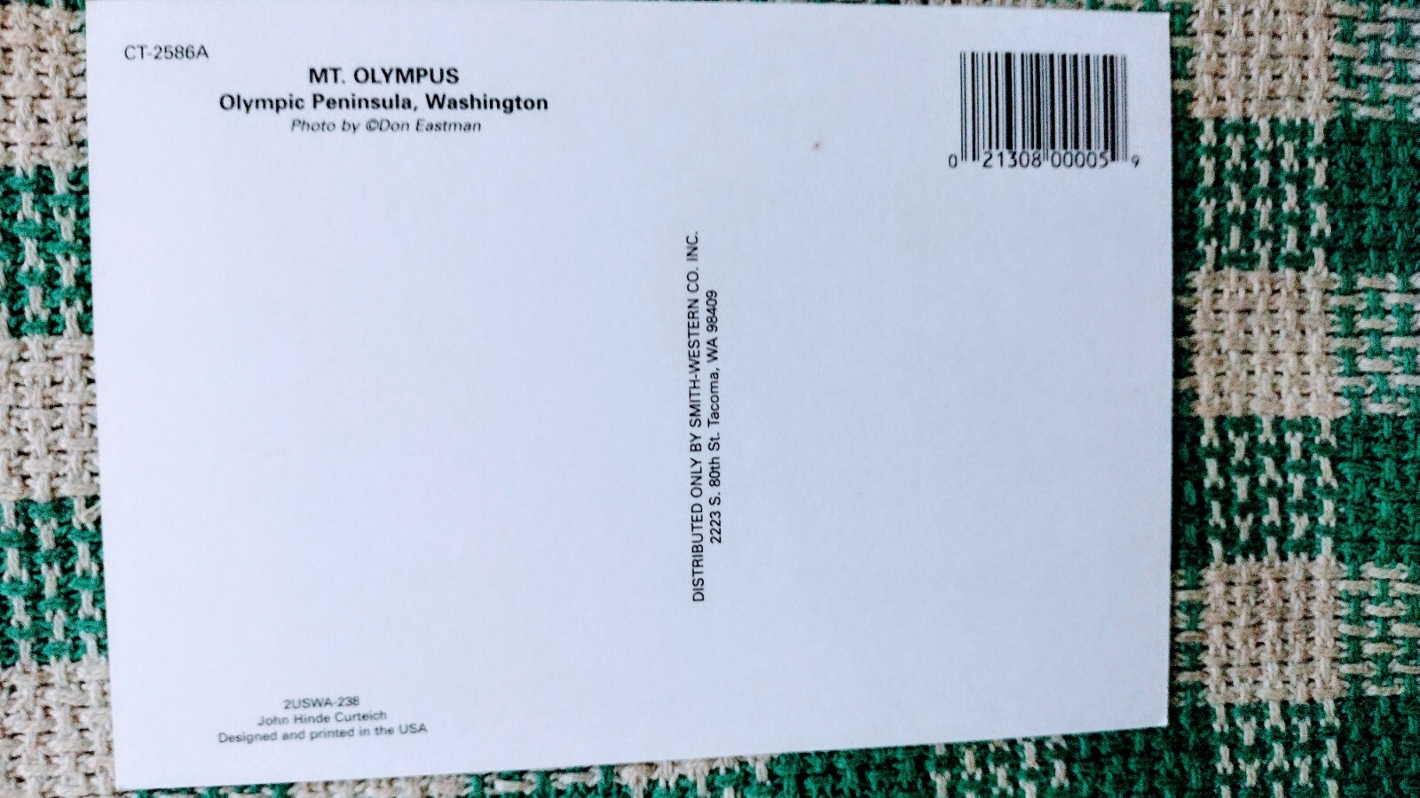 BEAUTIFUL POST CARD MT.OLYMPUS OLYMPIC PENINSULA WASHINGTON