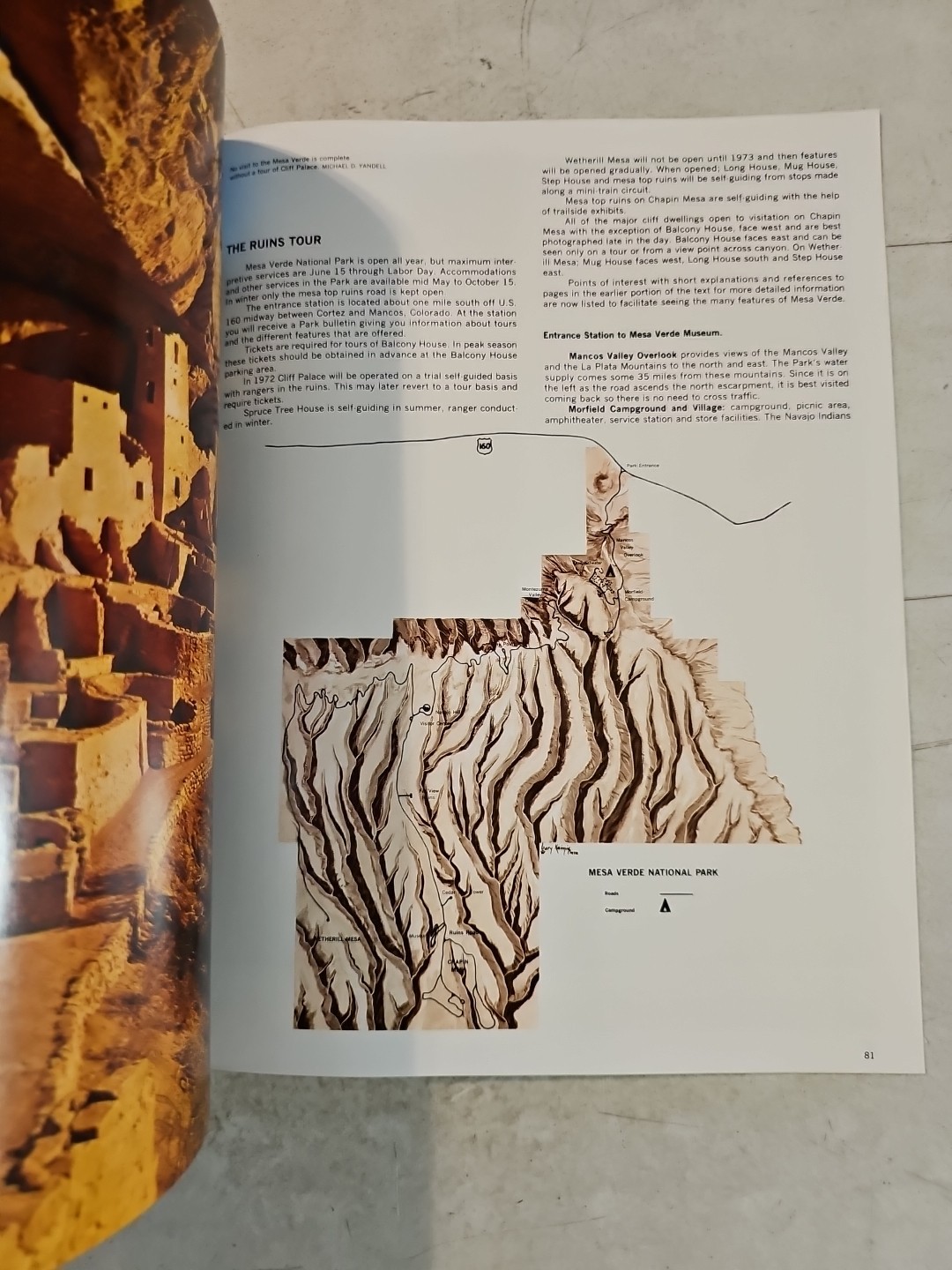 Vintage 1975 National Parkways Rocky Mountain & Mesa Verde National Parks Book