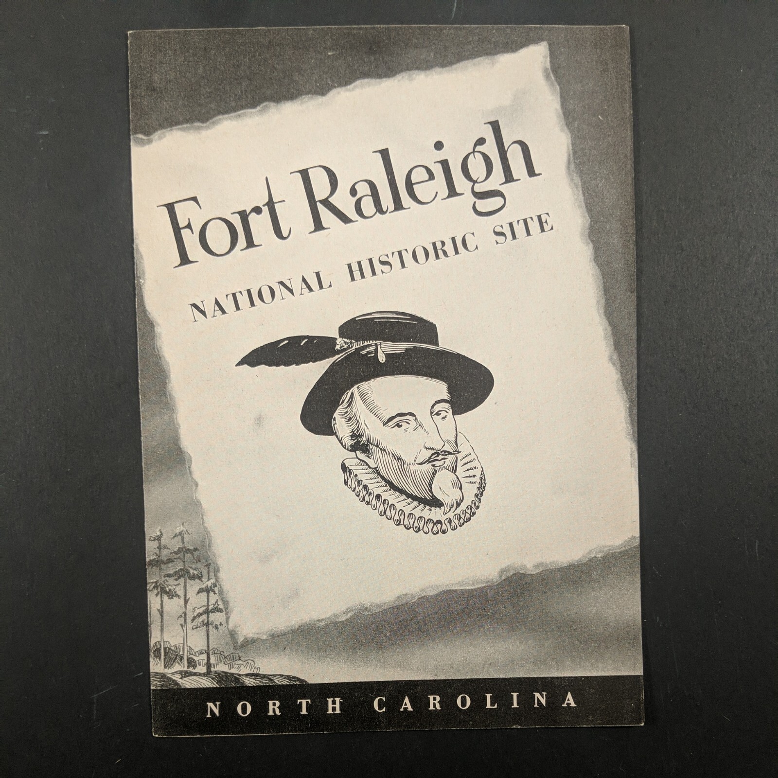 Vintage 1958 Fort Raleigh National Historic Site Park Brochure Pamphlet Map