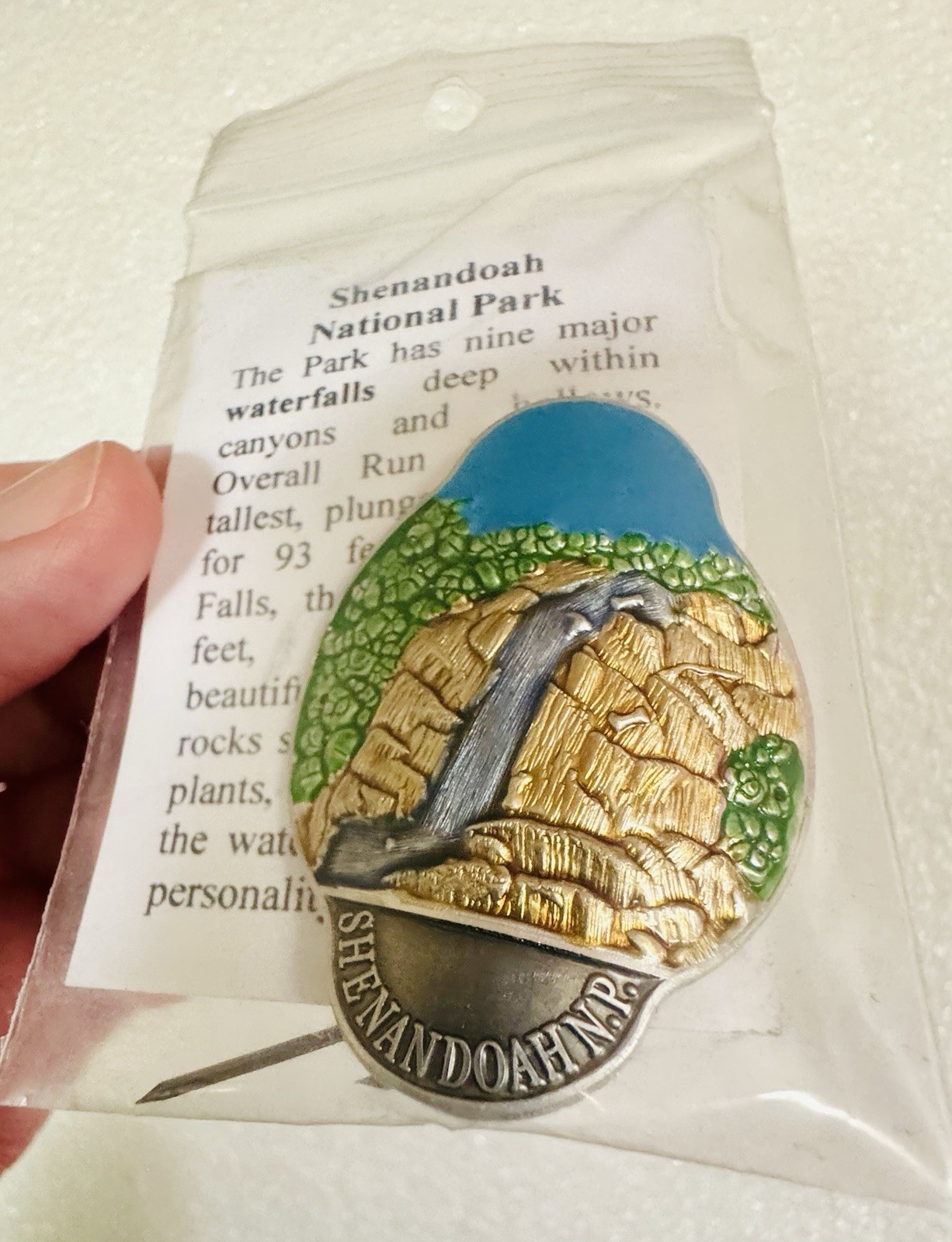 NPS National Park Service Walking Stick Medallion Badge ~ Shenandoah