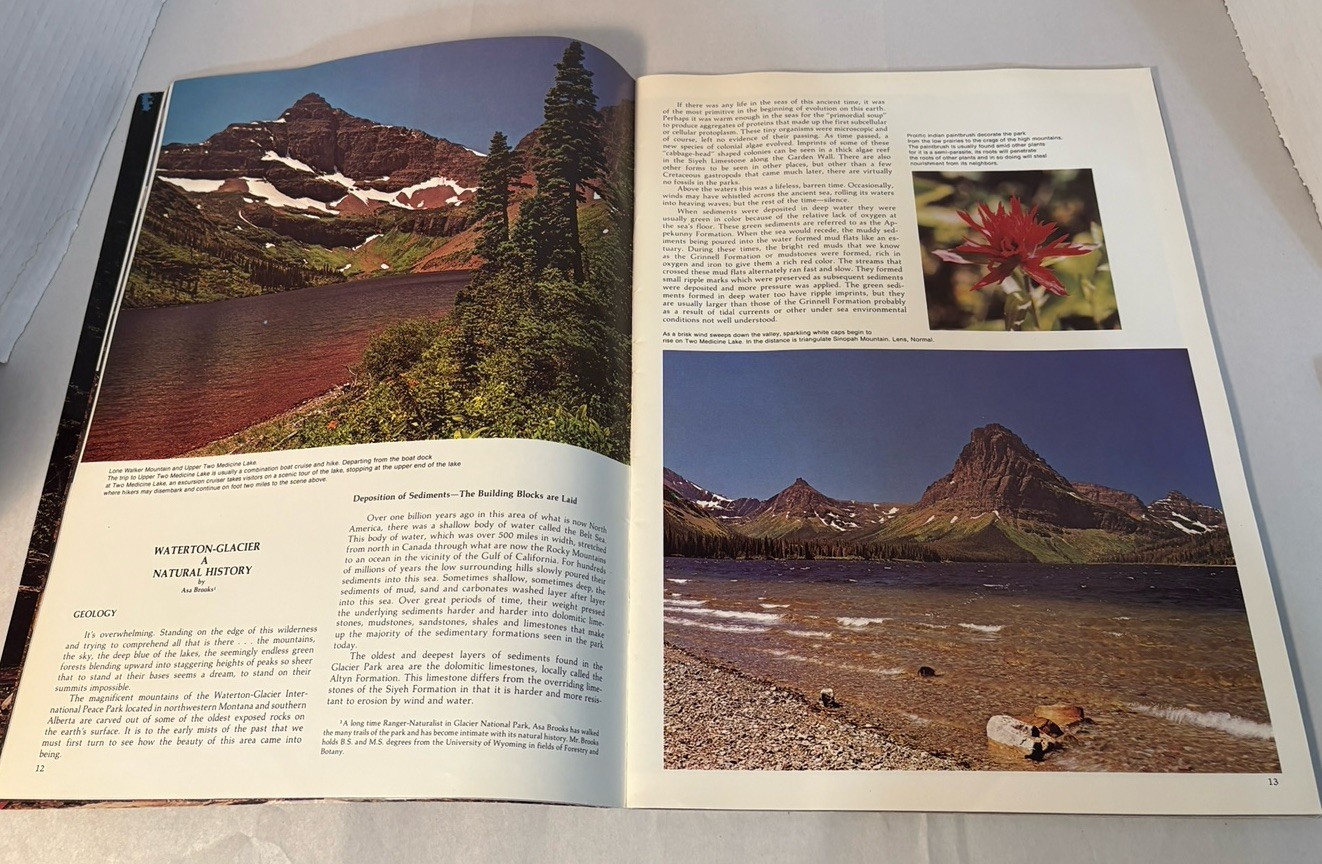 VTG 70s Glacier Nat’l Park Book Bundle; Glacier & Waterton Lakes, Logan Pass+
