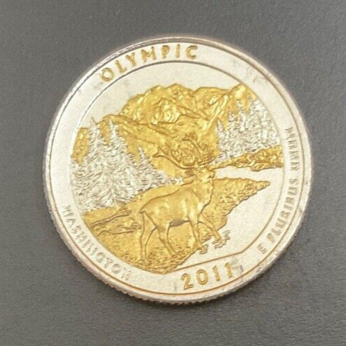 Washington Olympic National Park 2011 Gold & Silver Quarter