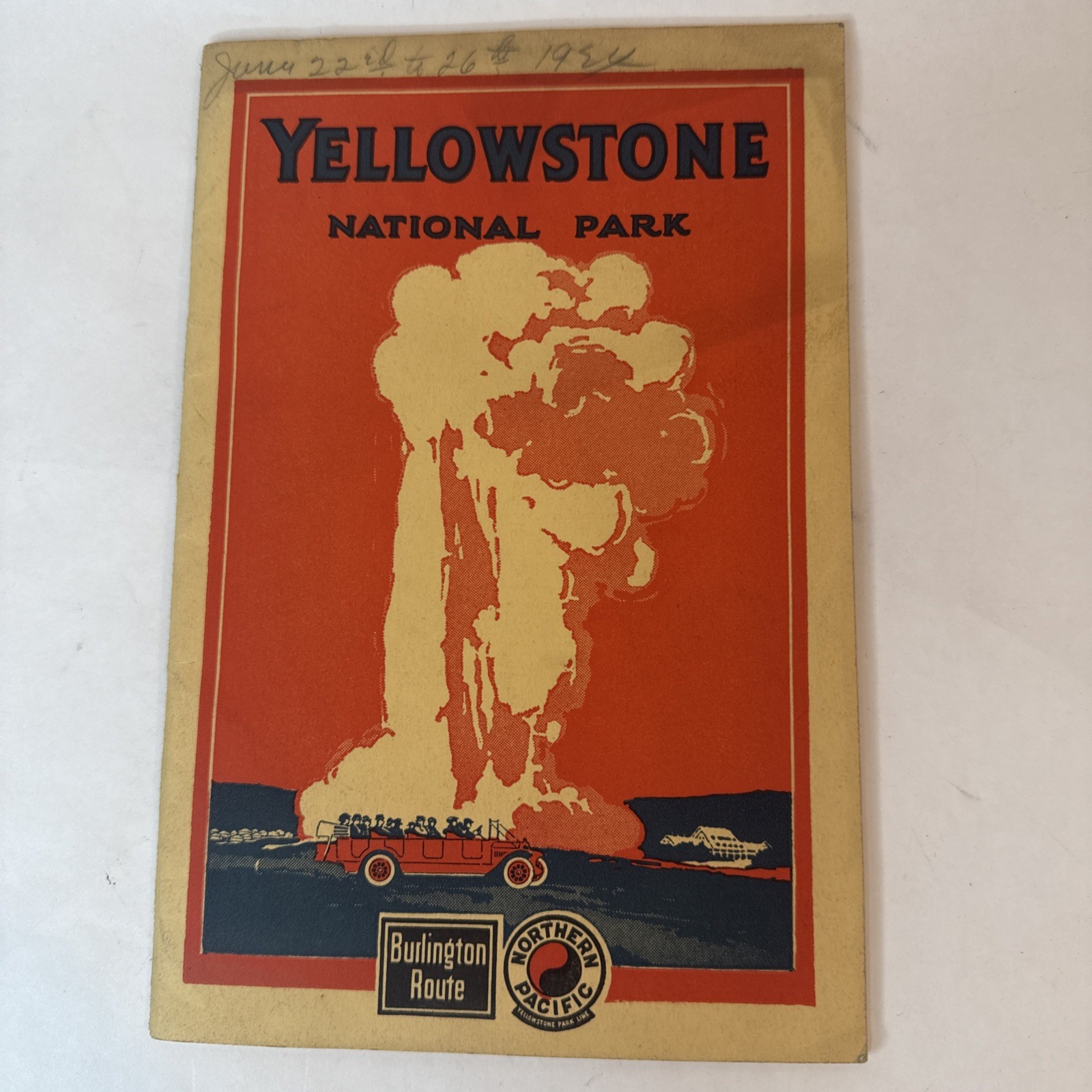 Vintage Northern Pacific Railway Yellowstone National Park Guide Book 1924