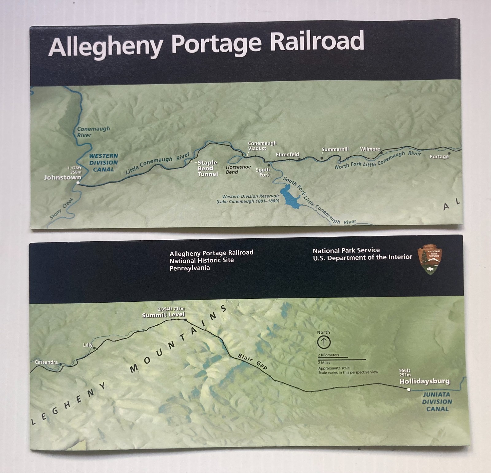 2024 ALLEGHENY PORTAGE RAILROAD NATIONAL PARK UNIGRID BROCHURE CANALS PENNSYLVAN