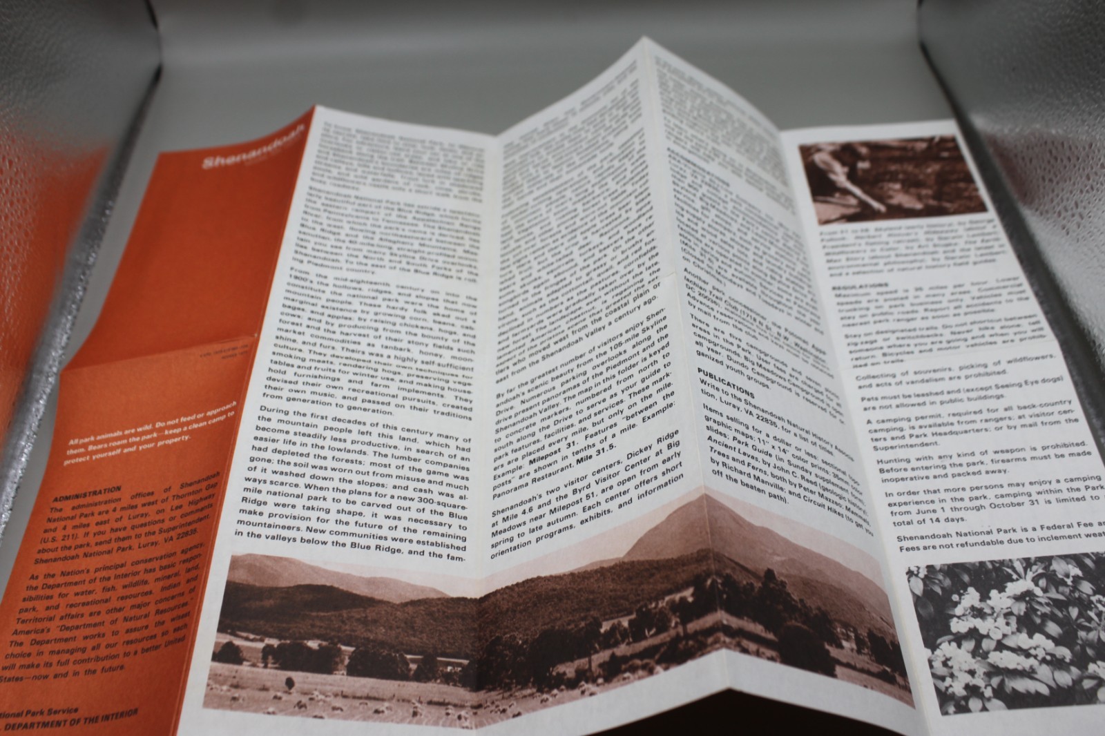 Hot Springs Arkansas National Park Travel brochures Shenandoah VA Vintage