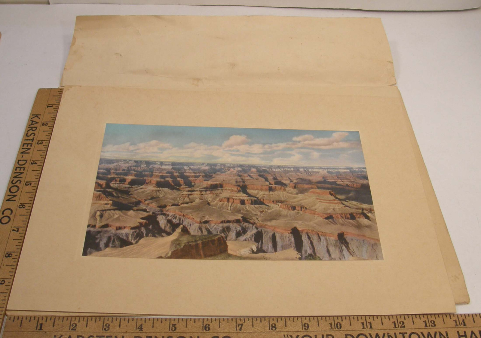 VINTAGE COLOR LITHOGRAPH SOUVENIR PRINT VERKAMP’S GRAND CANYON NAT’L PARK ARIZ