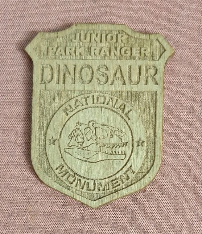 Dinosaur National Monument Wooden Junior Ranger Badge Pin