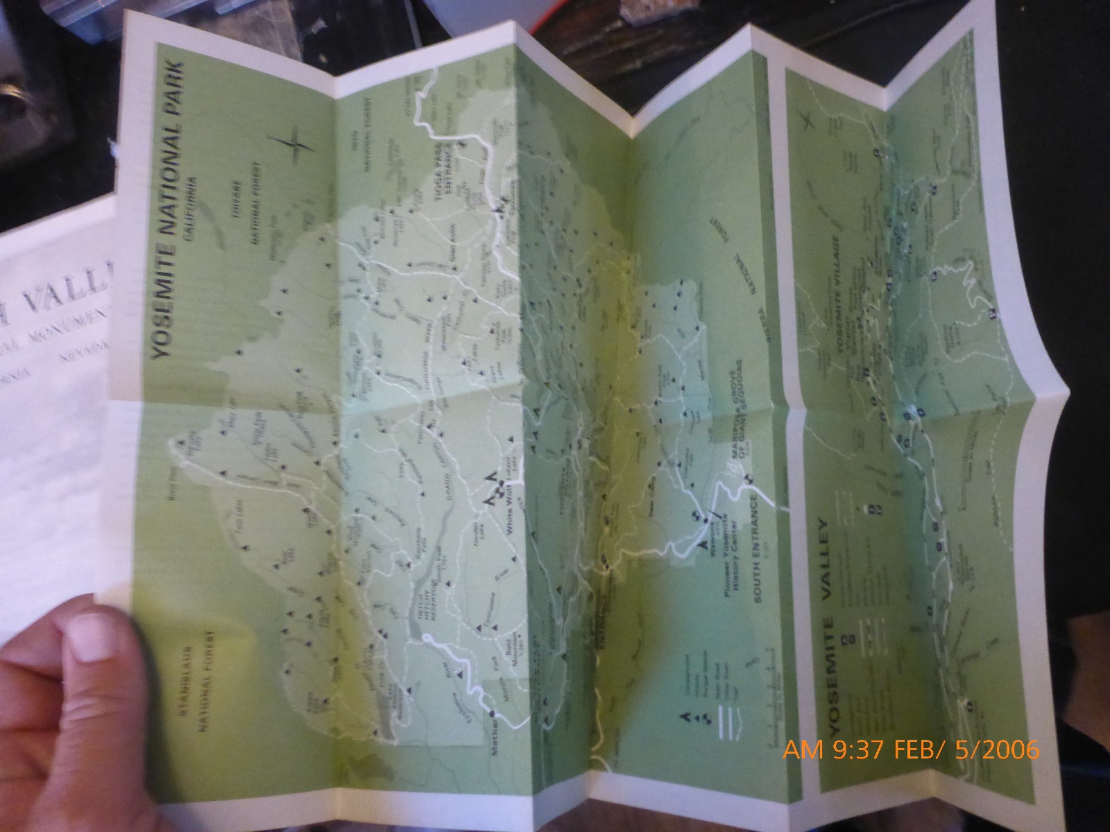 Vintage 1969 Yosemite National Park Map Brochure – U.S. Dept of Interior