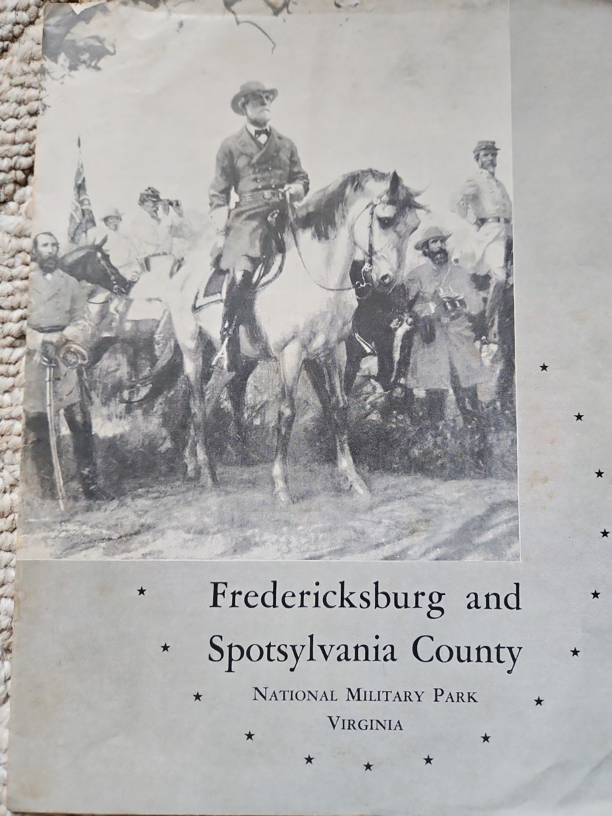 1961 Vntg Pamphlet Of Fredericksburg & Spotsylvania County Nationa Military Park